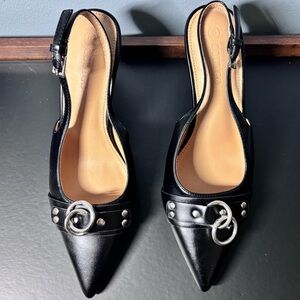 Chic Black Slingback Heels
